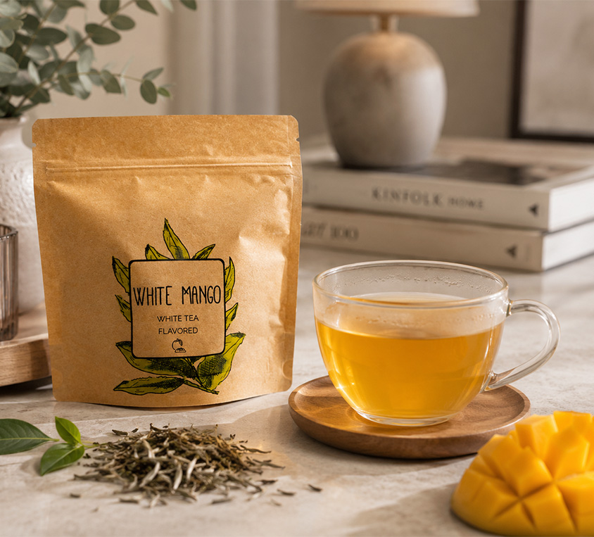 White Mango Leo Tea w opakowaniu doypack